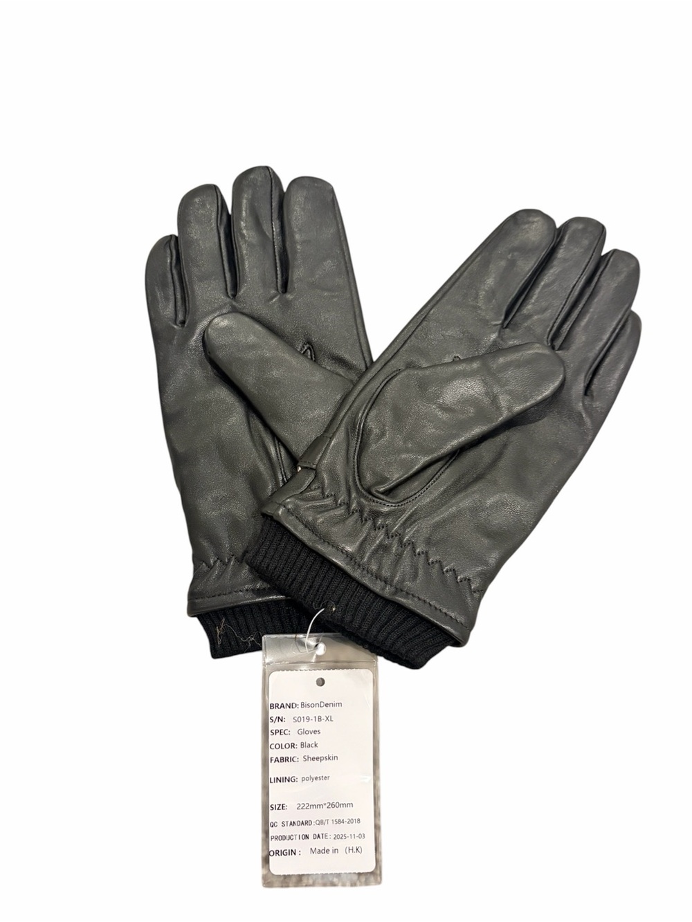 Black Sheepskin Men’s Gloves